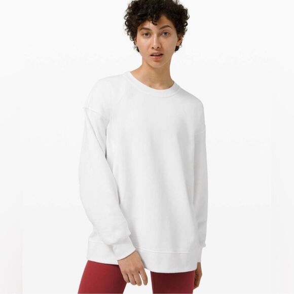Lululemon Perfectly Oversized Crew Sweatshirt White - Picture 1 of 13